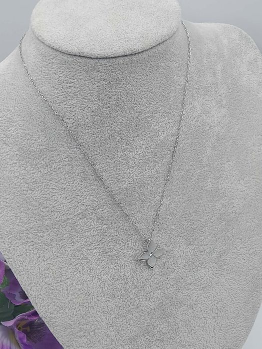 Celebrytka stal chirurgiczna srebrna lilia