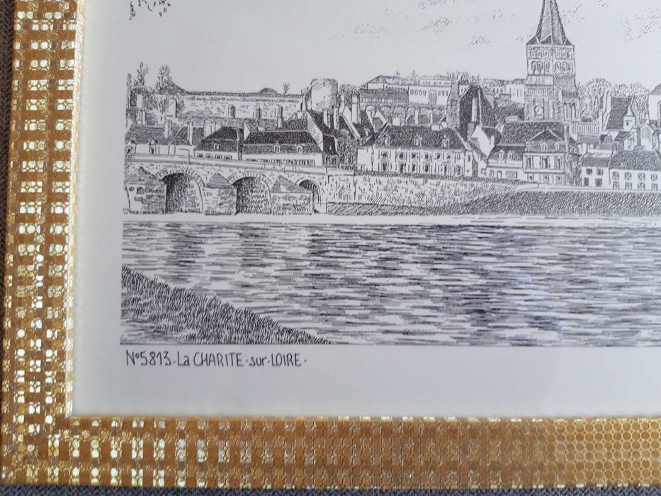 Quadro com desenho paisagista