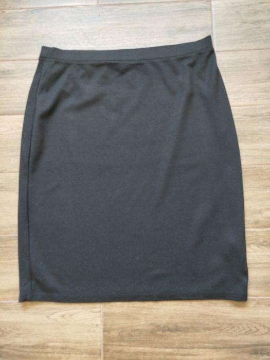 Женская черная трикотажная юбка карандаш большого размера р. 54-56