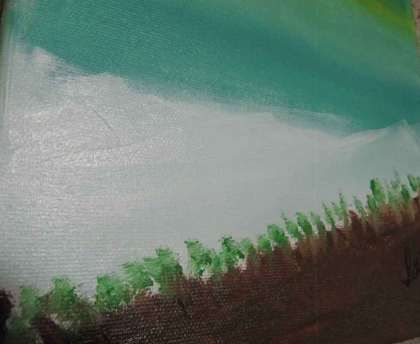 Quadro a Óleo pintado por cega de 93 anos