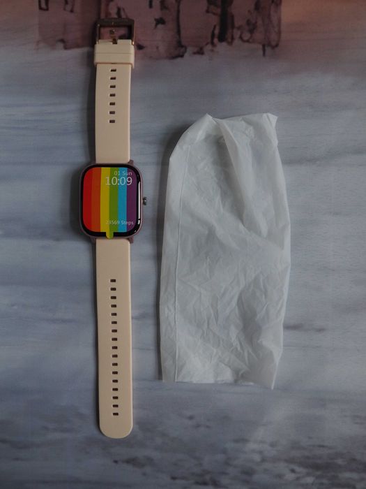 Rubicon rnce67 pink smartwatch damski z paskiem silikonowym