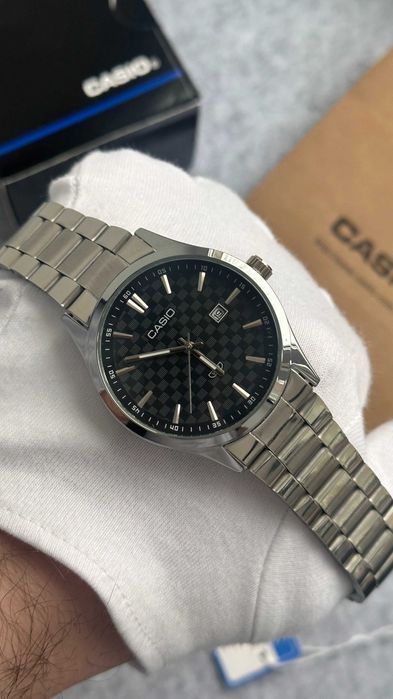 Годинник Casio MTP-VD03 Silver/Black | Наручные часы | Vintage A159