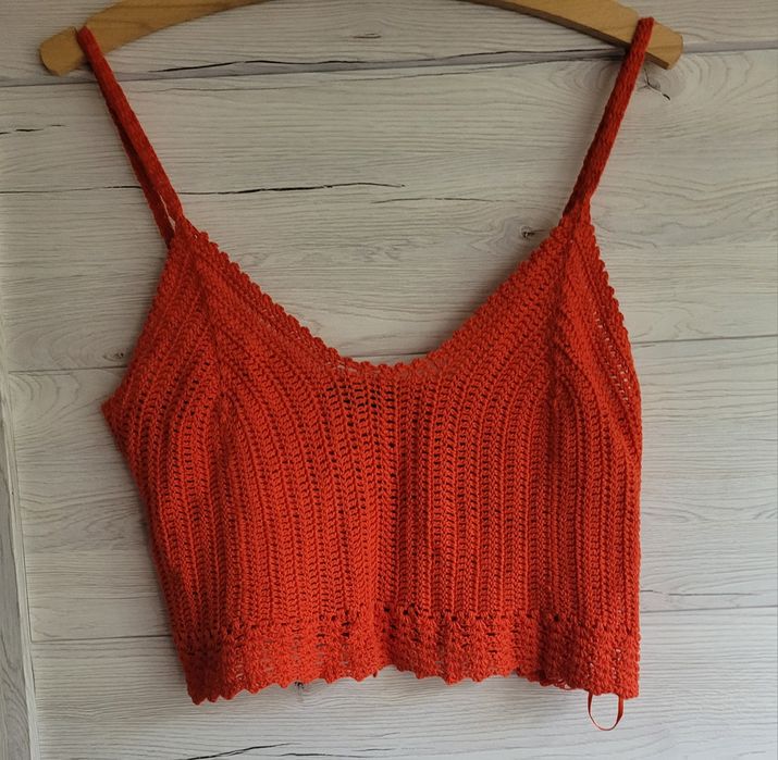 Uroczy top crop dzianinowy Primark 40 42