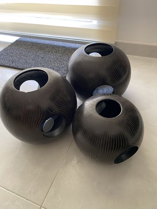 Conjunto de 3 vazos decorativos