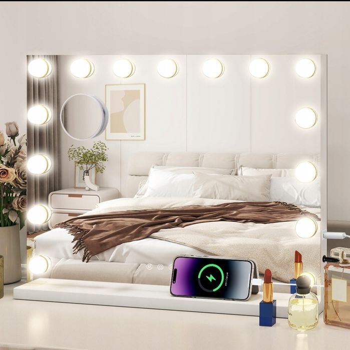 Lustro do makijażu LED wolnostojące  58x45