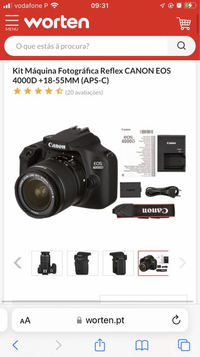 Camara fotográfica CANON EOS 4000D
