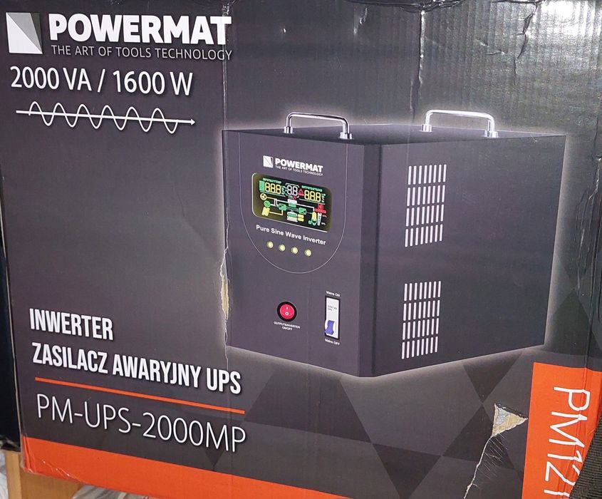 ІНВЕРТОР-аварійне джерело живлення LCD 2000ВА 1600ВТ  POWERMAT PM-UPS-2000