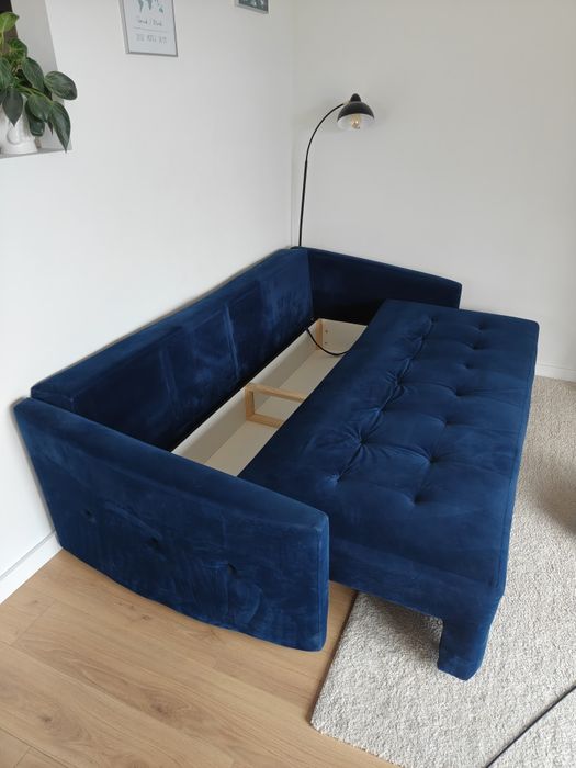 Sofa, granatowa , 230x110 , opcja spania