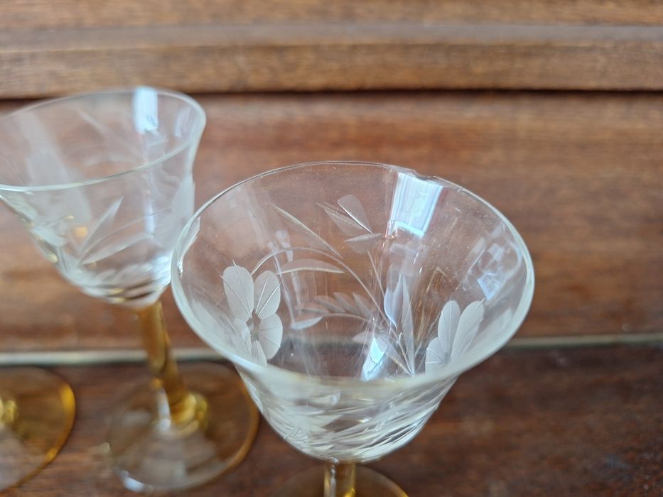Kieliszki na likier i do wina vintage, prl
