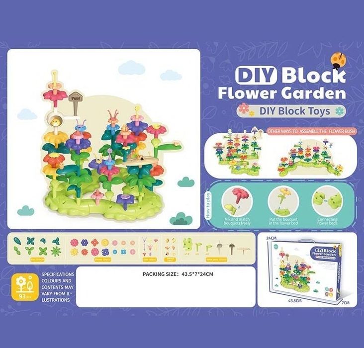 Конструктор «Квітковий сад» (93 деталі)