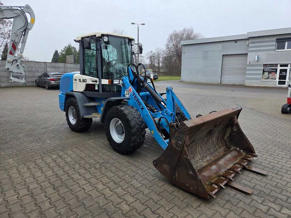 Ładowarka Kołowa TEREX TL80 - 2011r - Łyżka krokodyl + widły
