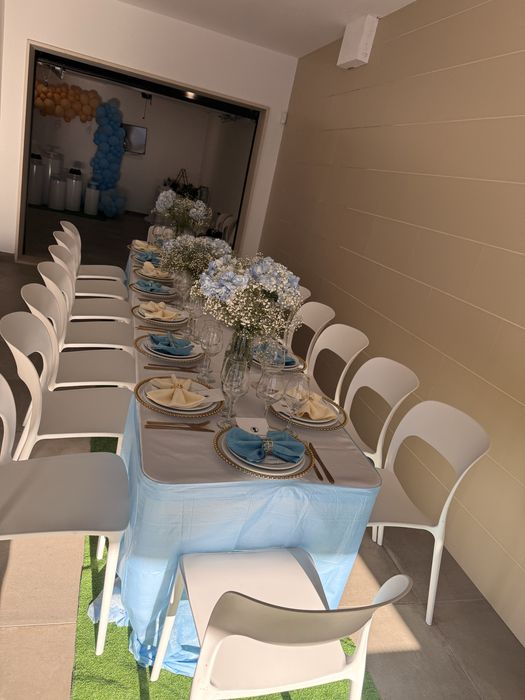 Decoração e aluguer de materiais para festa