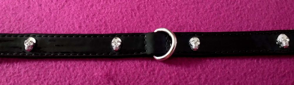 Obroża  w czaszki kryształki + metal PIĘKNA NOWA wysyłka Olx