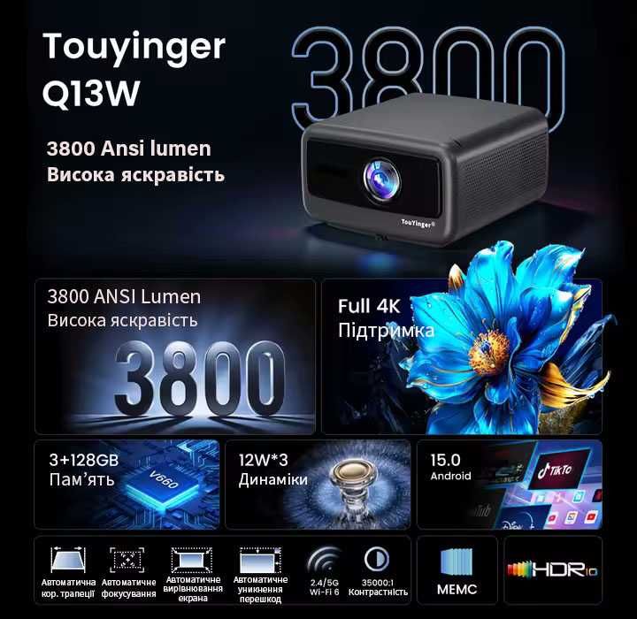 Проєктор TouYinger Q13W (android version)