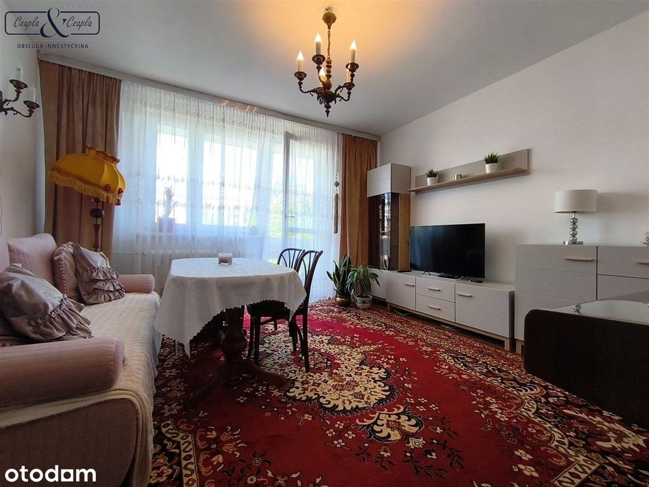 3 pokoje, duży balkon i pełne umeblowanie