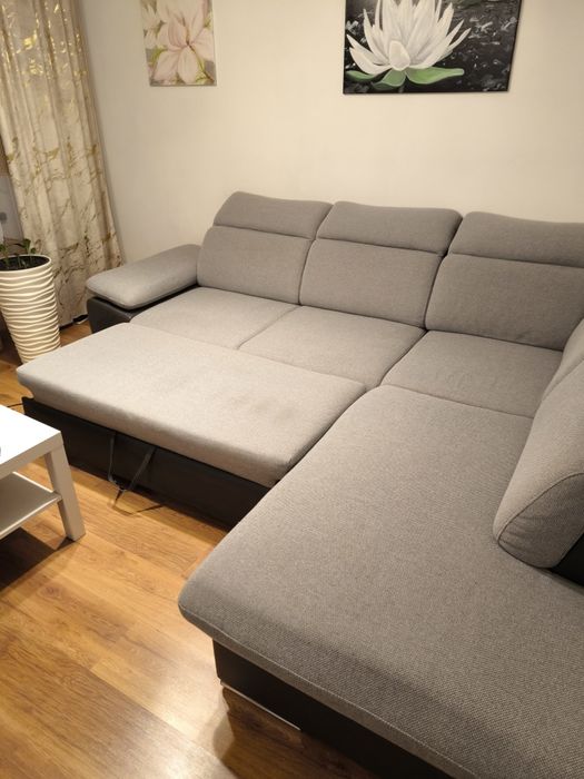 Duży narożnik szary