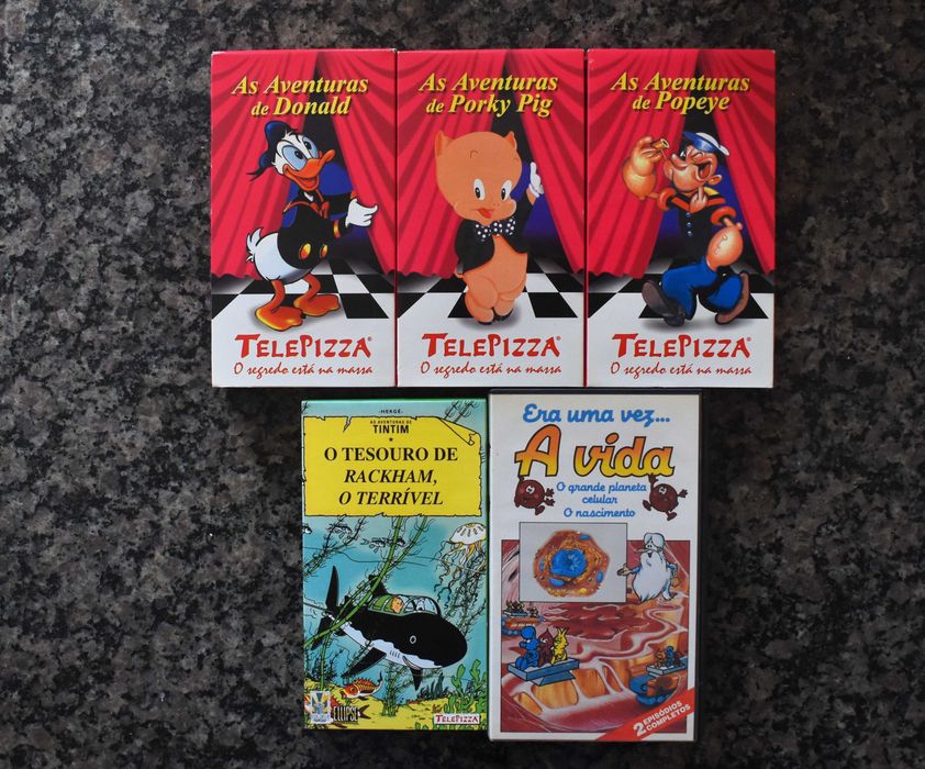 Lote 5 filmes de animação em VHS (Lote 3)