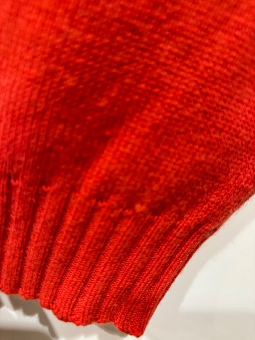 Collectif mon Amour oversize sweter z golfem czerwony kaszmirowy