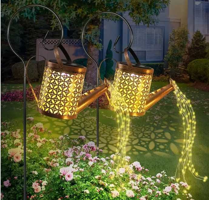 LAMPA Ogrodowa Solarna KONEWKA LED Wbijana Z Czujnikem OZDOBA Girlanda