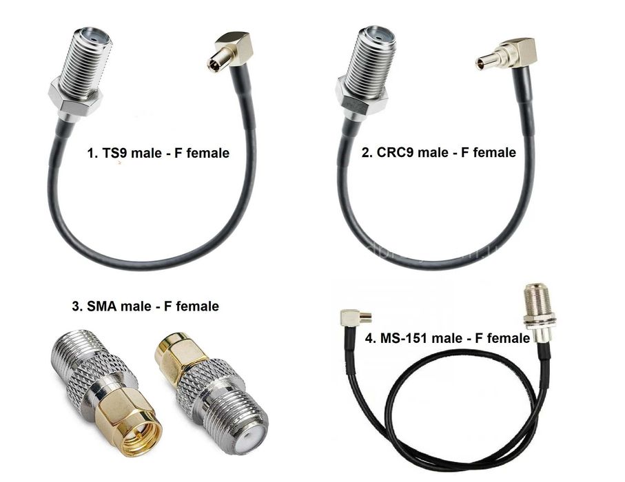 Антенний перехідник Pigtail для модемів роутерів TS9 CRC9 SMA MS-151