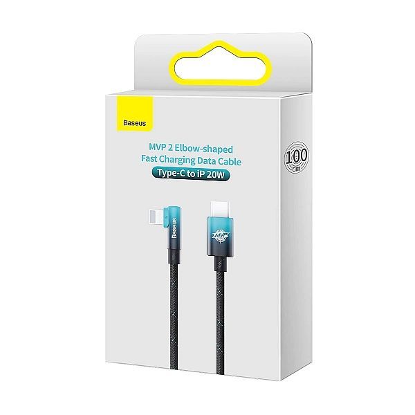 Kabel Baseus Cavp kątowy Lightning - Usb-c Pd 20w 480Mb/s 1m - niebies