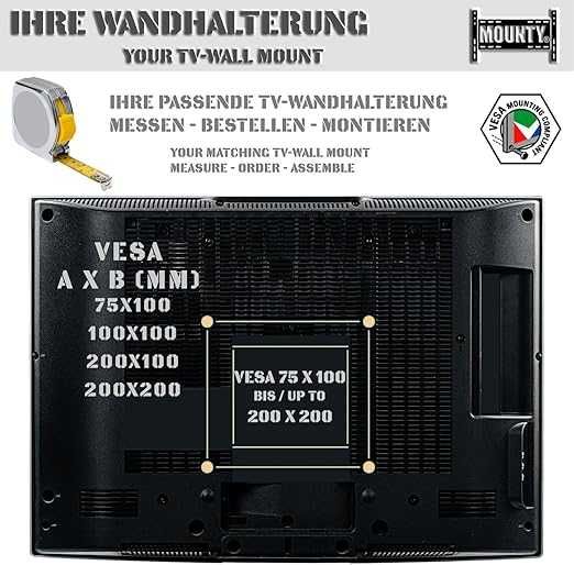 Uchwyt Ścienny do Telewizora Mounty – Obrotowy i Pochylny (do 37 cali)