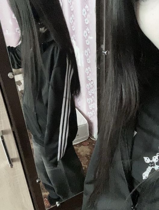 Длинная кофта с тремя полосками y2k