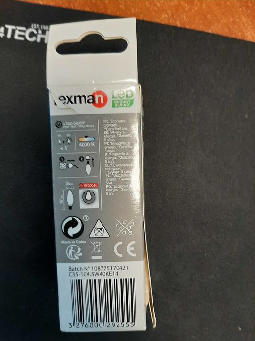 Żarówka LED LEXMAN 4,5W E14 470LM 4000K - 1 szt NOWA.