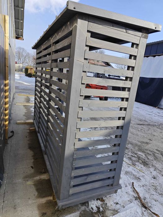 Drewutnia  Wiata na drewno opałowe  Antracyt  zadaszenie gospodarcze