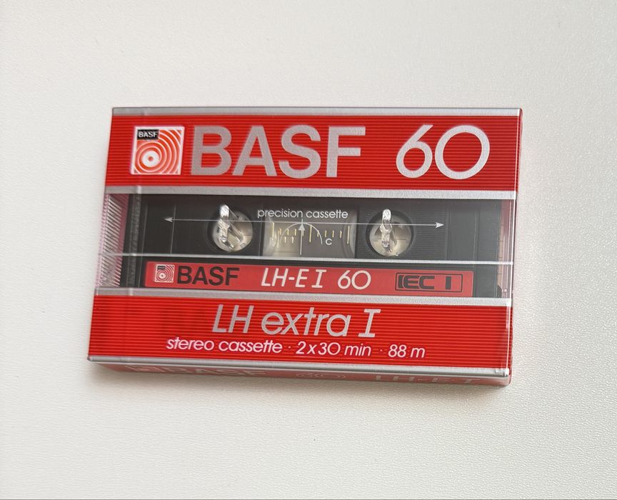 Kaseta magnetofonowa audio czysta Basf LH-E I 60 nowa folia
