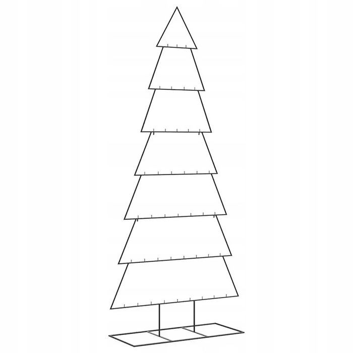 metalowa choinka świąteczna, do dekoracji, czarna, 210 cm