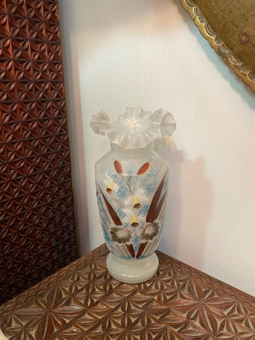 Jarra Vidro Opalino Séc XIX 24 cm