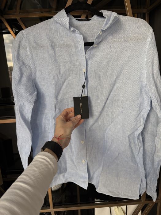 НОВА лляна рубашка Massimo Dutti