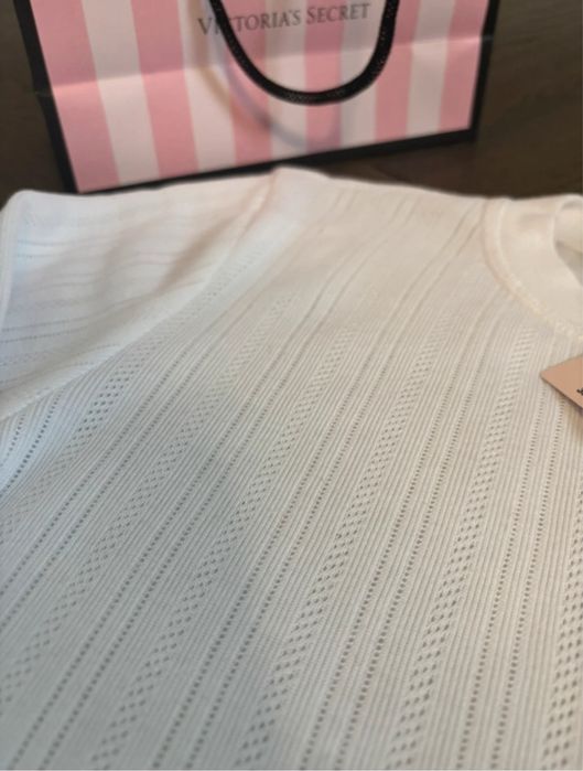 Nowa oryginalna piżama pidżama Victoria’s Secret biala S/36