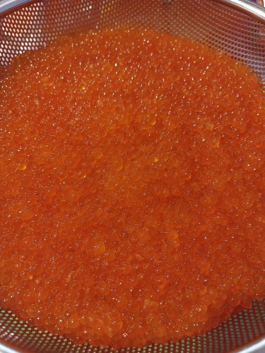 Только свежая красная икра. Червона ікра без рідини. Сіль 4%