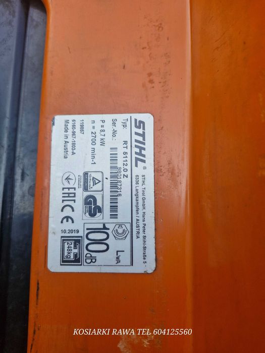 Kosiarka traktorek Stihl v2 112cm duzy kosz ,2019r