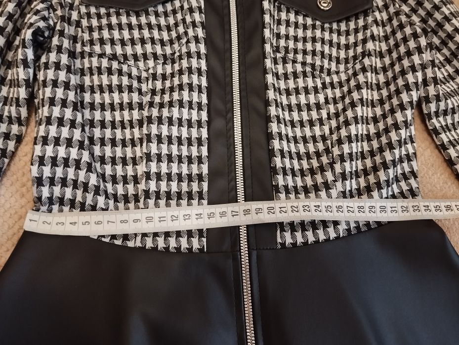 Платтье трикотаж+ екокожа