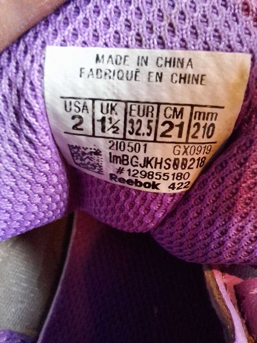 Buty sneakersy Reebok, rozmiar 32,5