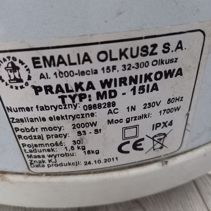 Pralka Frania z pokrywą