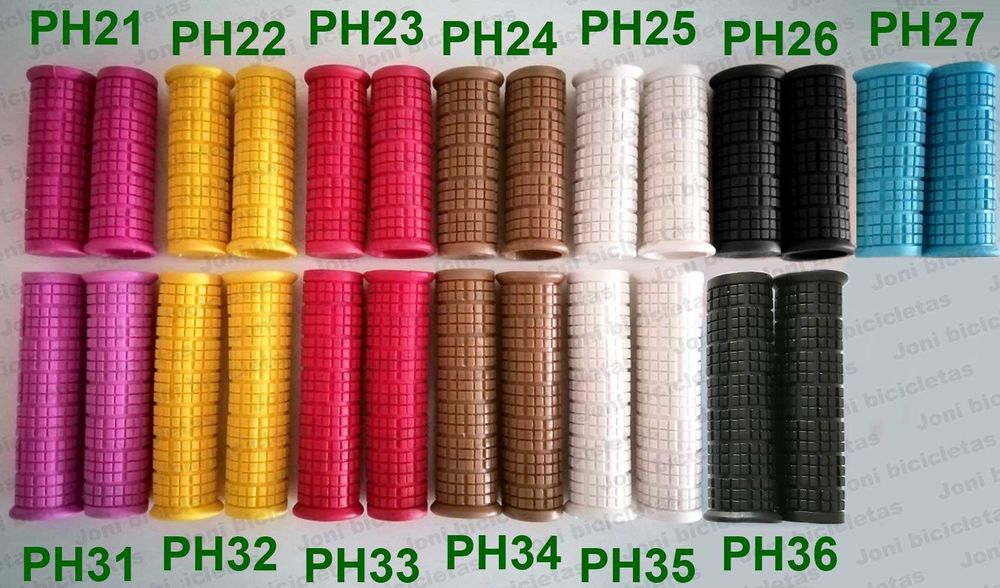 Punhos de guiador de bicicleta e de mota