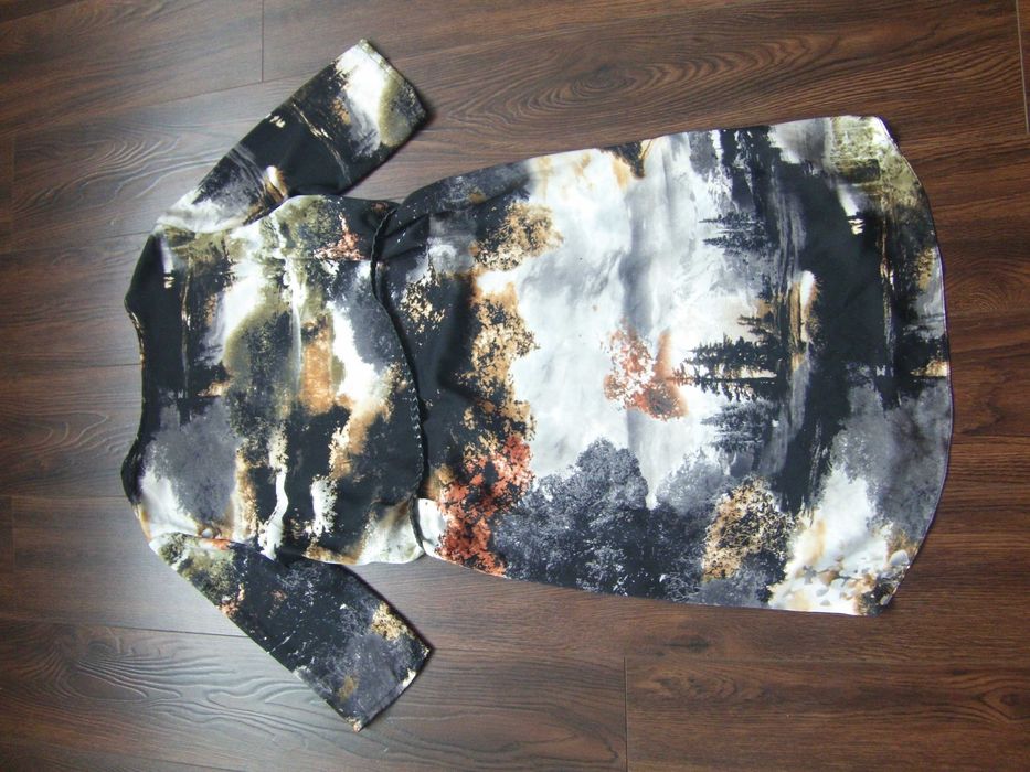 Сукня / платье Mango миди атласное + пояс рукав 3/4