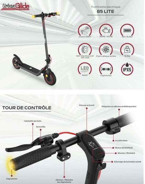Trotinete URBAN GLIDE 85 lite