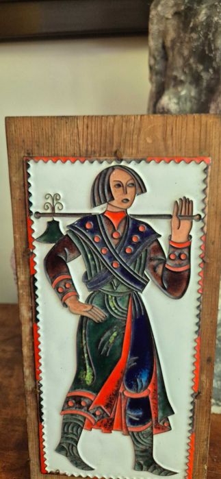 Rosyjska tablica relief Książę Igor Kijowski ikona prawosławie emalia