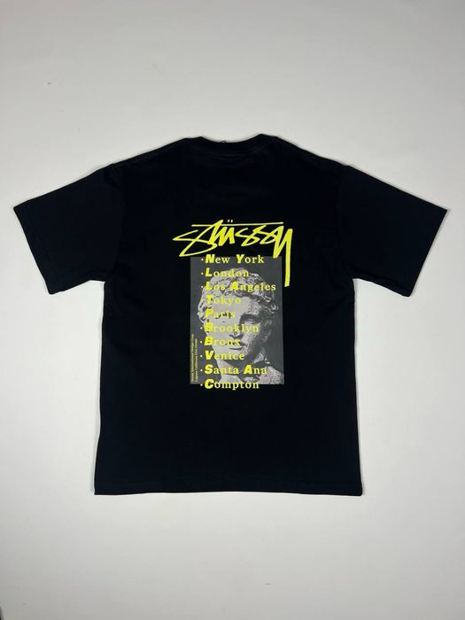 АКЦІЯ! Стильна чорна футболка Stüssy S-XL | Оверсайз футболка стусси