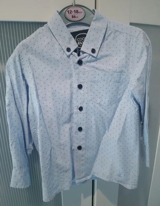 Koszula błękitna niebieska 92 cool club