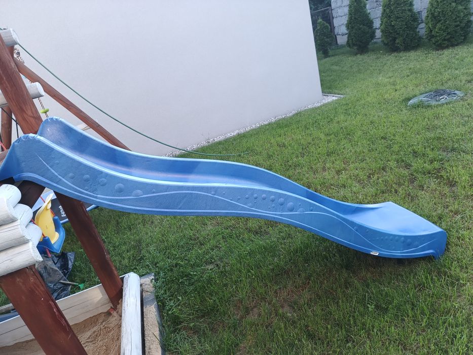 Duży plac zabaw do ogrodu domek huśtawki zjeżdżalnia wspinaczka