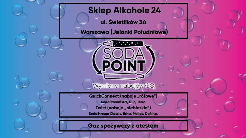Sodastream W-wa (Jelonki Płd.), ul. Świetlików 3A Wymiana nabojów CO2
