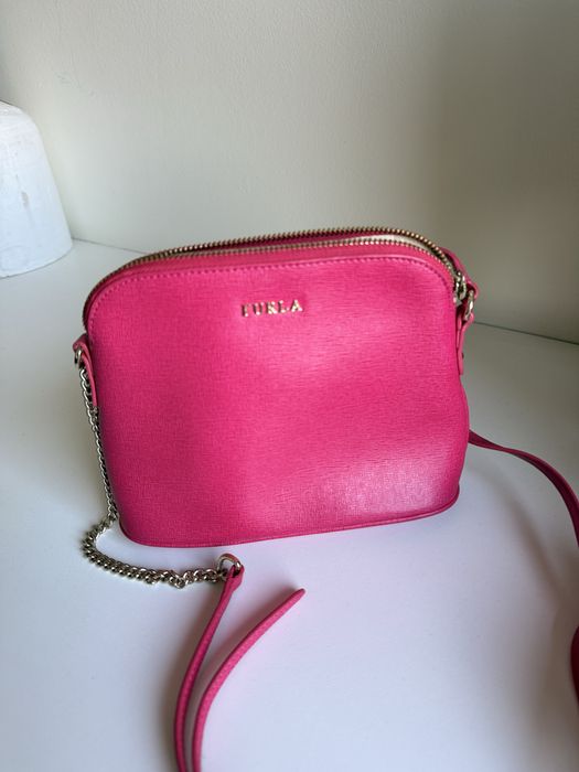 Furla torebka crossbody rozowa skóra