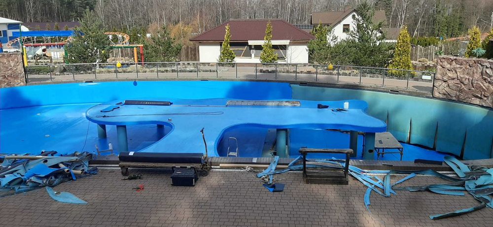 Folia do oczka wodnego/do oczek Geomembrana 1mm Czarna lub Niebieska