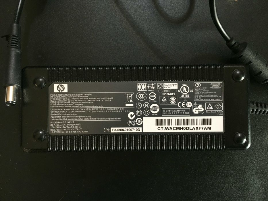 Carregador de portátil HP PPP016H